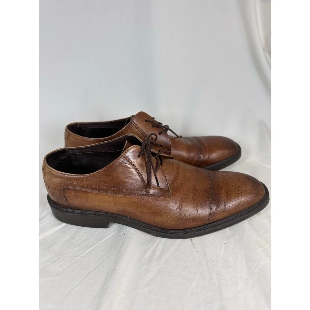 BOSI Giovaneli-H Men's Brown Leather Oxford Dress Shoes Size 41 (US 8)  Columbia
